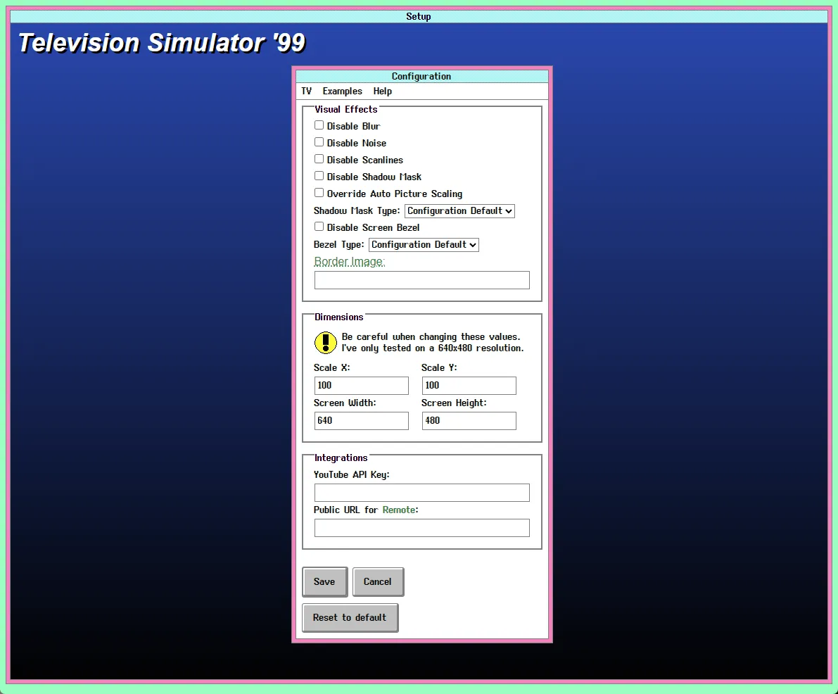 Graphical Setup