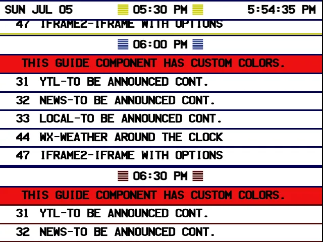 1989 theme with custom colors