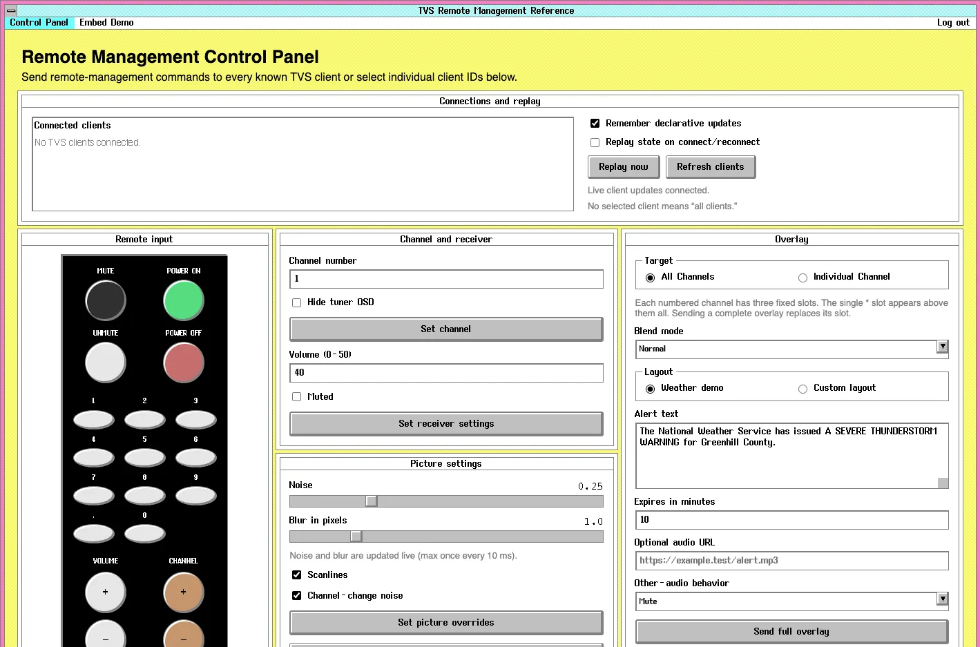 Remote Management Reference Server in action