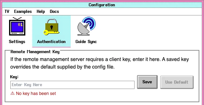 Remote management key